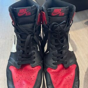 Nike Jordan One Bred Toe High Top